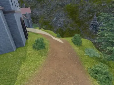 Cliffside Village 3D model
