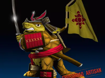 Pangolin Samurai Swordsman 3D print model