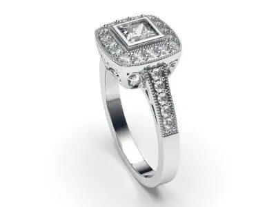 solitaire with ring sizes  8 part S80 3D print model