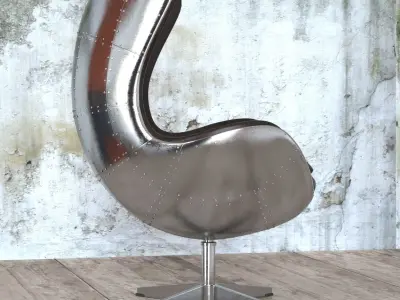 SEAT EGG AVIATOR DESIGNED BY ARNE JACOBSEN 3D model