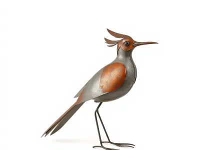 Stylized Bird Sculpture D Model Pack Low-poly 3D model