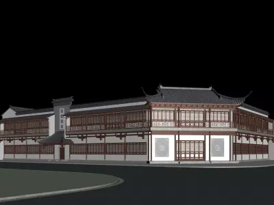 Chinese Style Architecture 3D model 45