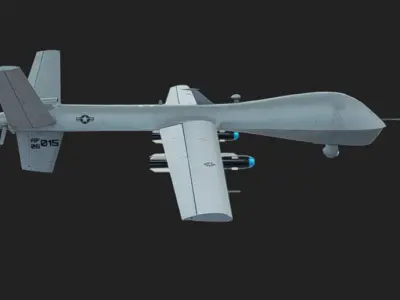 MQ-9 Reaper Low-poly 3D model