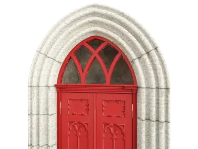 Entrance classic door 121 3D model