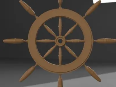 Ship wheel 1 3D model