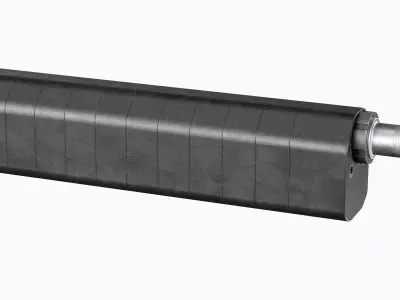 Shotgun silencerCo salvo 12 supressor Low-poly 3D model