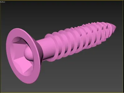 3D Screw  Metal Screw 4x20 Original Sizes Ready for 3D Print 3D print model