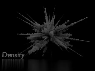 High Resolution Grenade Explosion VDB 3D Model  3D model