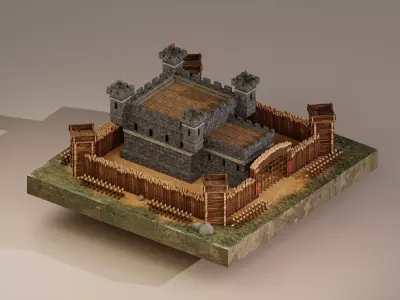 Medieval Castle Level 5 3D model