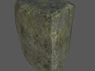 old stone  Low-poly 3D model