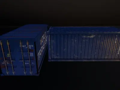 Game Ready Container Pack Low-poly 3D model