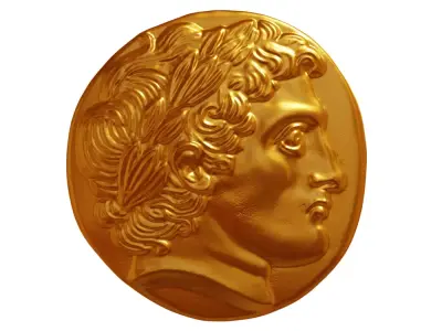 gold coin 3D print model