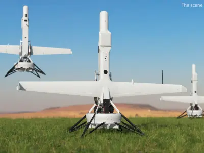 VTOL Tail Sitter UAV White 