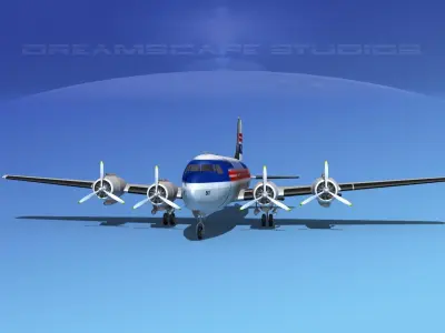 Douglas DC-4 Reeve Aleutian 3D model