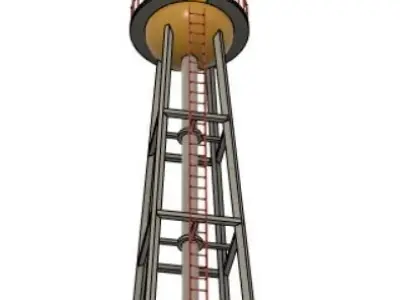 Water tower 3D print model