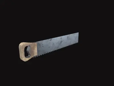 Medieval Hand Saw V02 Low-poly 3D model