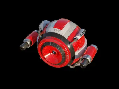 Sci-fi drone Low-poly 3D model by YarosLit