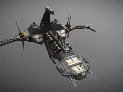 Space Force 1 Cruiser Low-poly 3D model