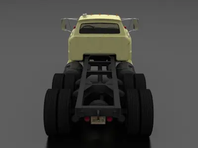 T-Series T-850 Truck Chassis 1964 Low-poly 3D model