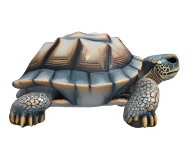 Realistic 3D Tortoise Model Low-poly 3D model