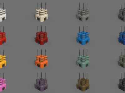 PBR Sci-Fi Building A11 Low-poly 3D model