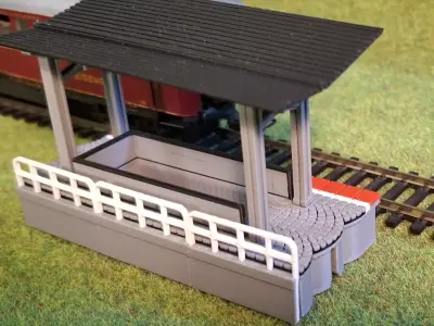 Single Edge Platform Underpass2 1-87 FDM color 3D print model