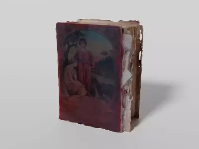 A worn old book 3D model