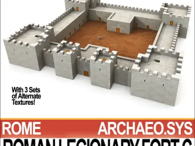 Roman Legionary Fort C 3D model