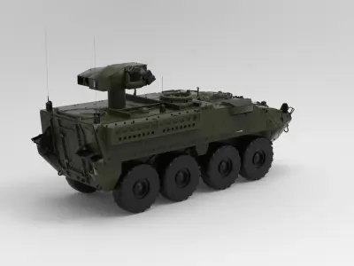 M1134 Anti-Tank Guided Missile Vehicle  3D model