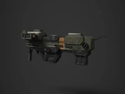 SPARTAC Laser Shoulder Mounted Weapon Bundle 3D model