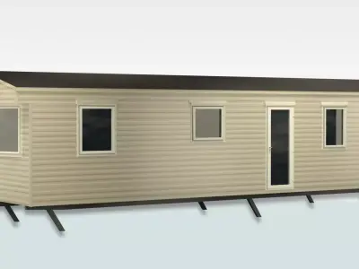 Static Caravan British ABI HORIZON Style UK Mobile Home Trailer Low-poly 3D model