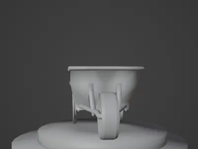 BROUETTE wheelbarrow Low-poly 3D model