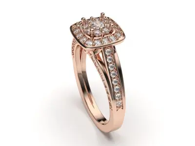 solitaire with ring sizes  8 part S55 3D print model