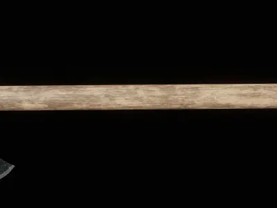 Viking Throwing Axe Low-poly 3D model