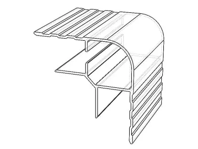 Aluminum Extruded Corner Joints Pillar MOD AL-010ap Low-poly 3D model