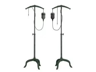 Low Poly Vintage IV Stand Low-poly 3D model