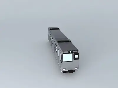 Low-poly Subway Train Free 3D model