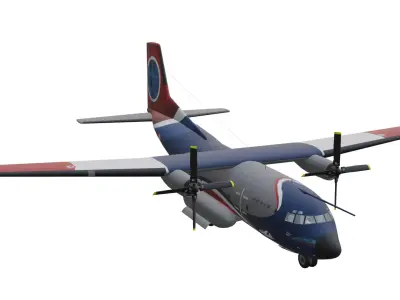 C-160 Transall Low-poly 3D model