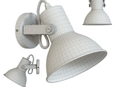Harrison Industrial wall light 3D model
