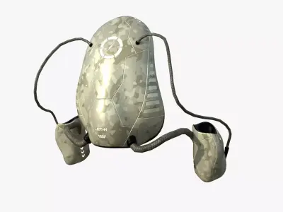 Jetpack H10 Desert Camouflage - SciFi Character Design Low-poly 3D model