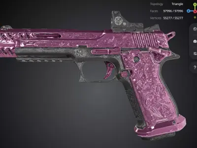 Pink Pistol 3D model