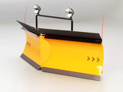 Snowplow V Blade Low-poly 3D model