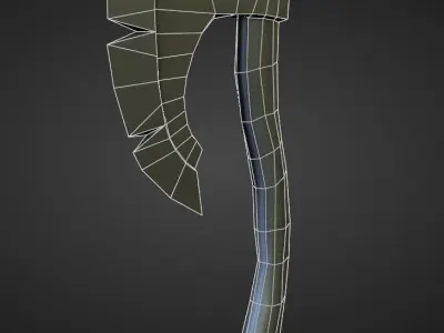 AXE2 high and low poly Low-poly 3D model