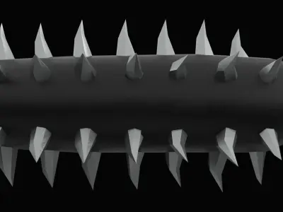 Spike Club low poly Low-poly 3D model