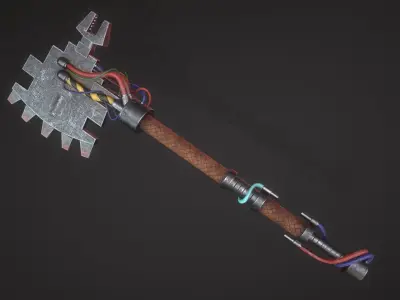Power Axe Low-poly 3D model