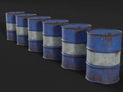 Oil Drum Low-poly 3D model buy