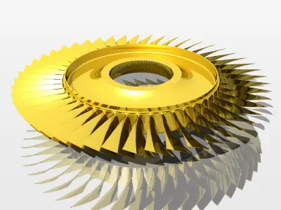 Blisk spinning blade Free 3D model