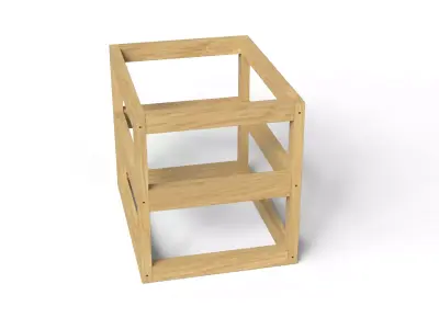 Wooden Frame Crate Low-poly 3D model purchase