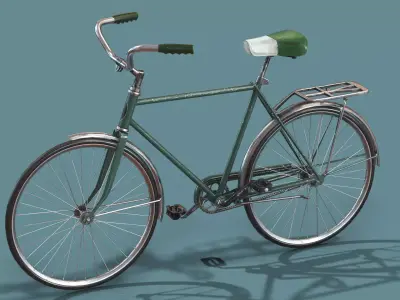 Vintage bicycle Schwinn Low poly  Low-poly 3D model