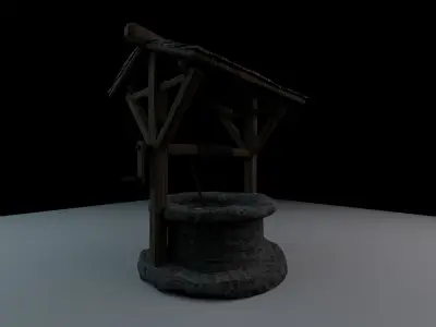 Detailed Medieval Well Free low-poly 3D model